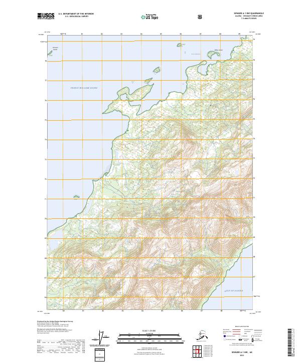 Seward A-1 NW, AK — USGS 7.5-minute topo (2023)