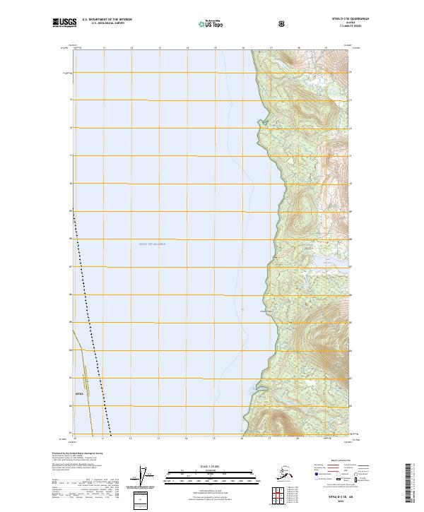 Sitka D-3 SE, AK — USGS 7.5-minute topo (2024)