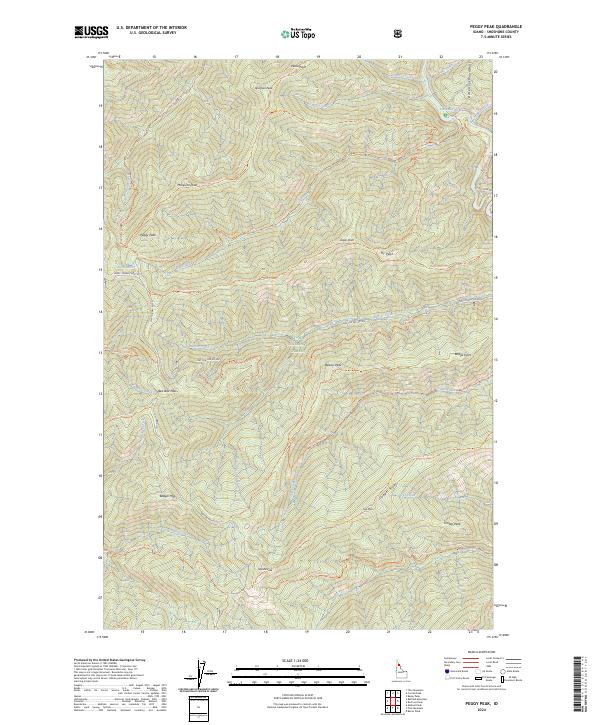 Peggy Peak, ID — USGS 7.5-minute topo (2024)