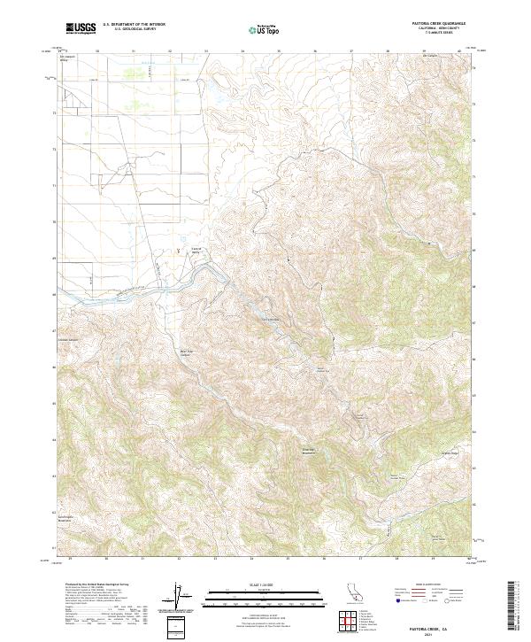 Pastoria Creek, CA — USGS 7.5-minute topo (2021)