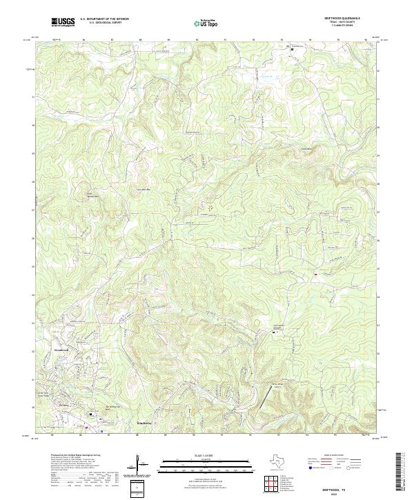 Driftwood, TX — USGS 7.5-minute topo (2022)