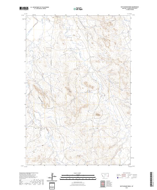 Rattlesnake Ridge, MT — USGS 7.5-minute topo (2024)