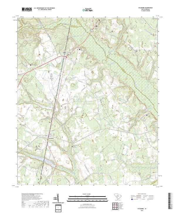 Sycamore, SC — USGS 7.5-minute topo (2024)
