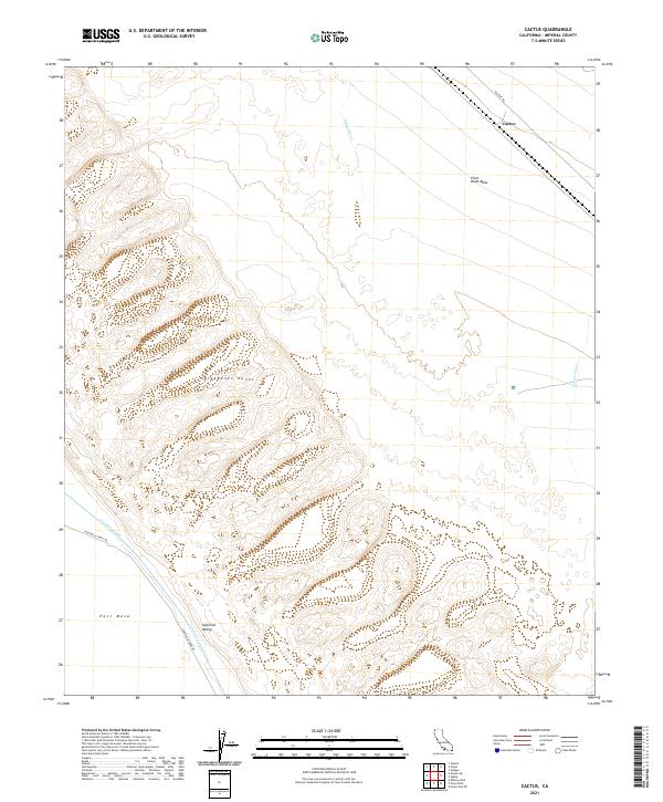 Cactus, CA — USGS 7.5-minute topo (2021)