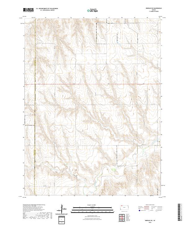 Oberlin SW, KS — USGS 7.5-minute topo (2022)
