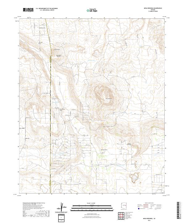 Mesa Redonda, AZ — USGS 7.5-minute topo (2021)