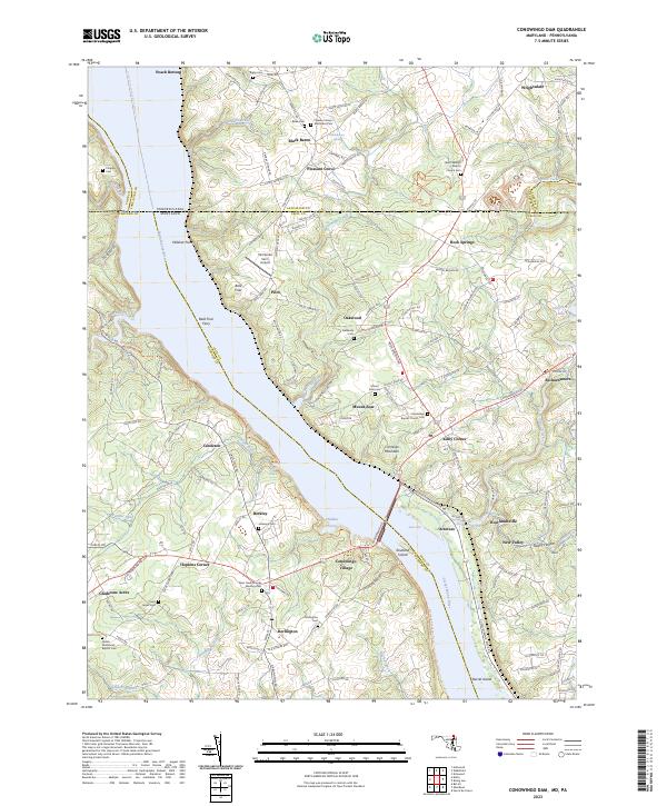 Conowingo Dam, MD-PA — USGS 7.5-minute topo (2023)