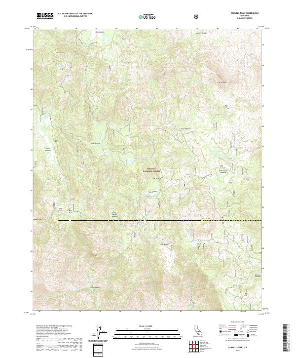 Cannell Peak, CA — USGS 7.5-minute topo (2021)