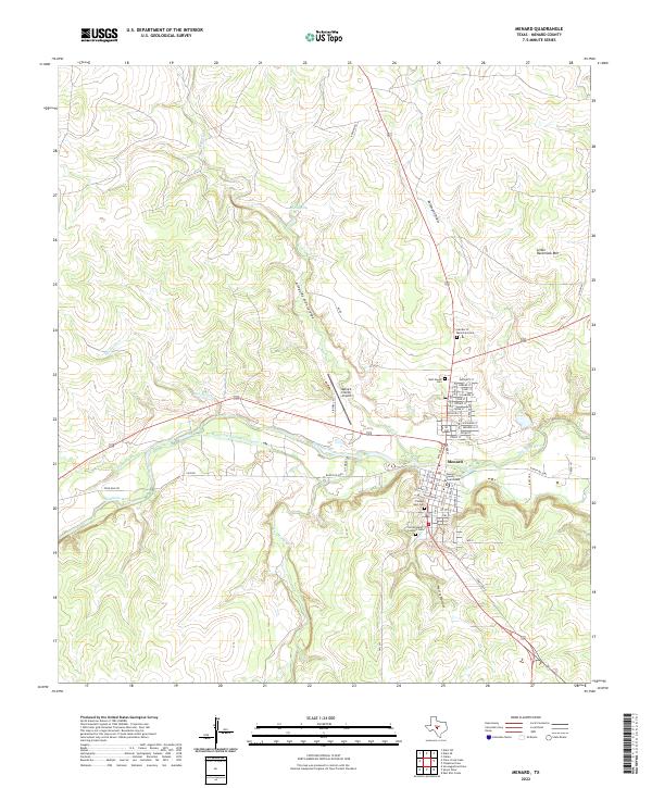Menard, TX — USGS 7.5-minute topo (2022)