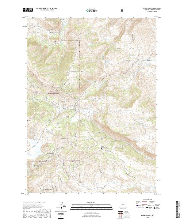 Miners Delight, WY — USGS 7.5-minute topo (2021)