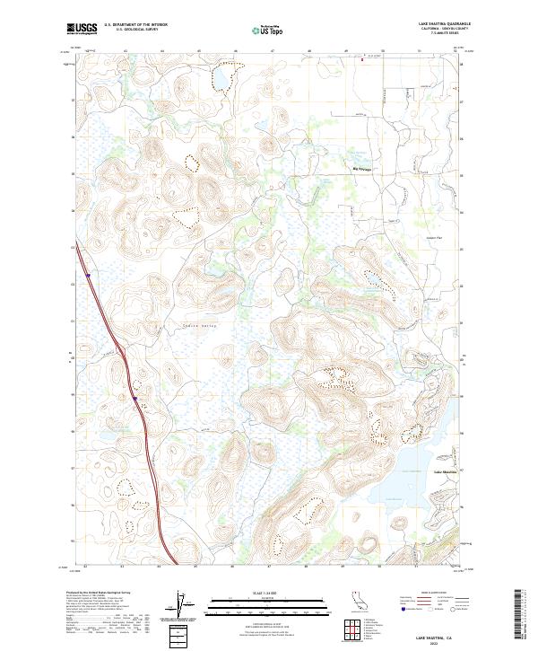 Lake Shastina, CA — USGS 7.5-minute topo (2022)