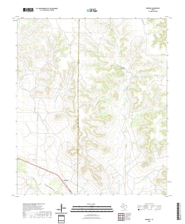 Broome, TX — USGS 7.5-minute topo (2022)