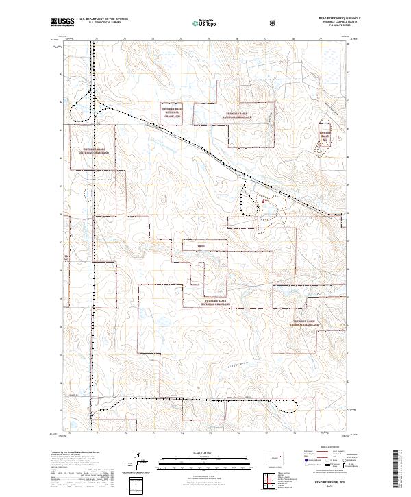Reno Reservoir, WY — USGS 7.5-minute topo (2021)