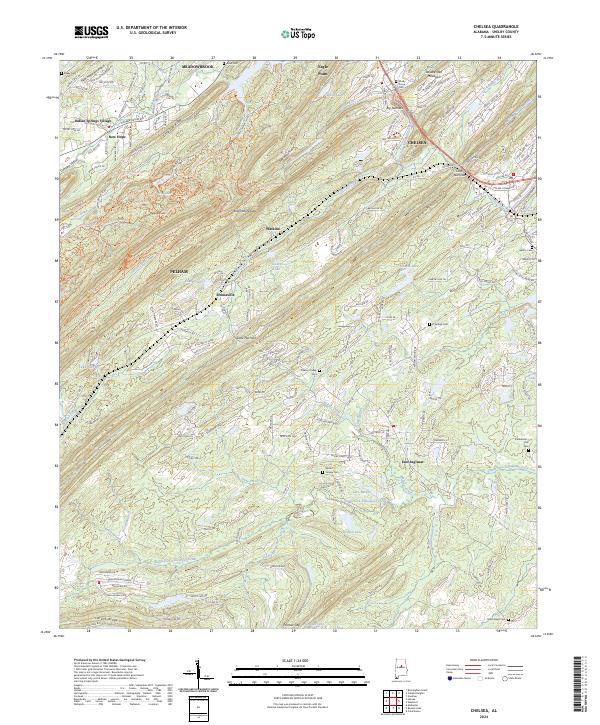 Chelsea, AL — USGS 7.5-minute topo (2024)