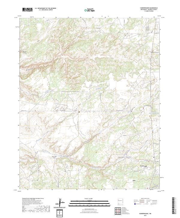 Vanderwagen, NM — USGS 7.5-minute topo (2023)
