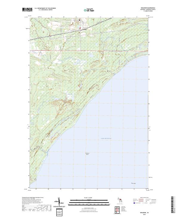 Engadine, MI — USGS 7.5-minute topo (2023)