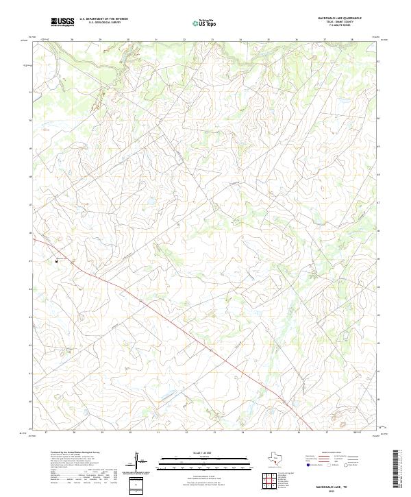 MacDonald Lake, TX — USGS 7.5-minute topo (2022)