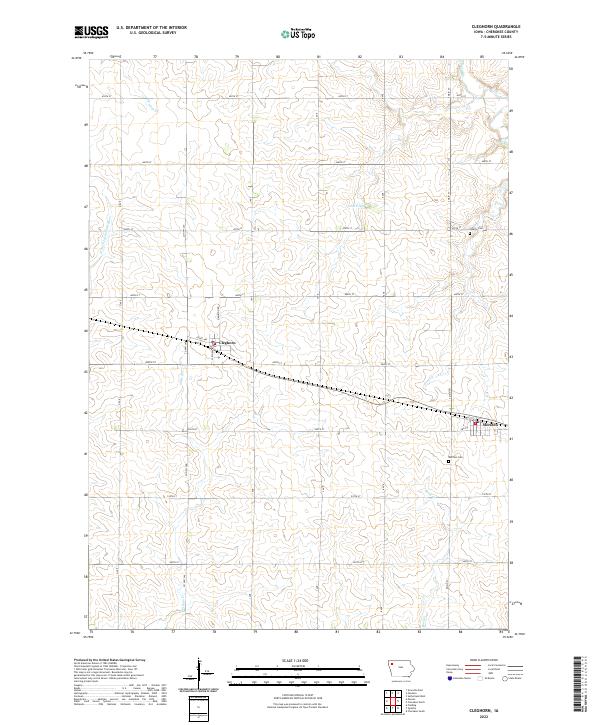 Cleghorn, IA — USGS 7.5-minute topo (2022)