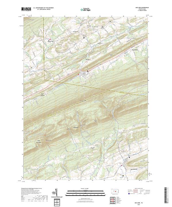 McClure, PA — USGS 7.5-minute topo (2023)