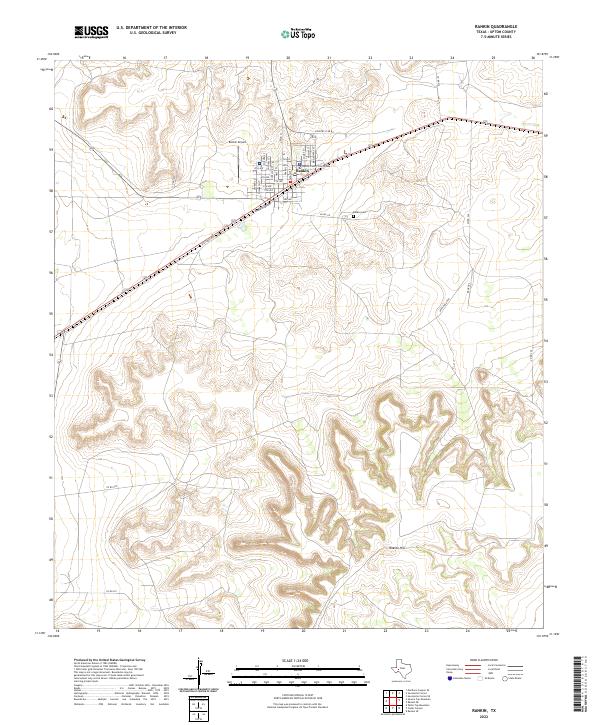 Rankin, TX — USGS 7.5-minute topo (2022)