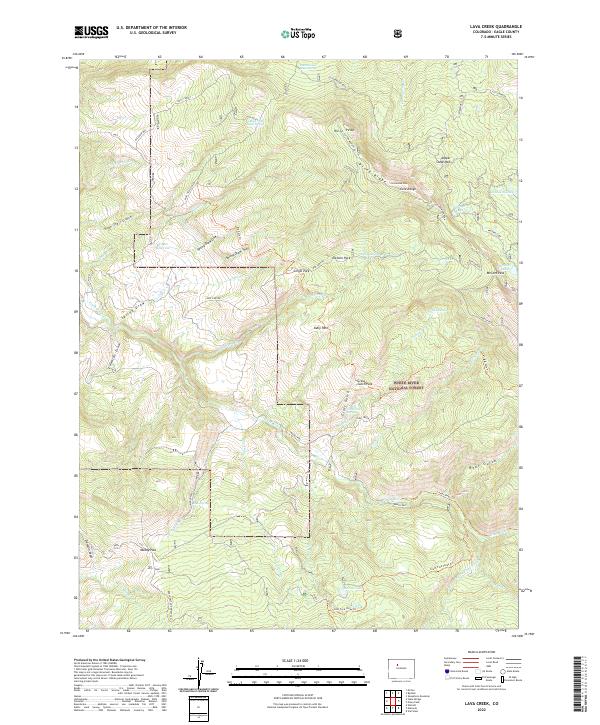 Lava Creek, CO — USGS 7.5-minute topo (2022)
