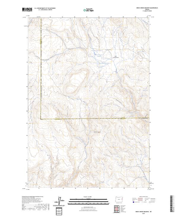 Birch Creek Meadow, OR — USGS 7.5-minute topo (2023)