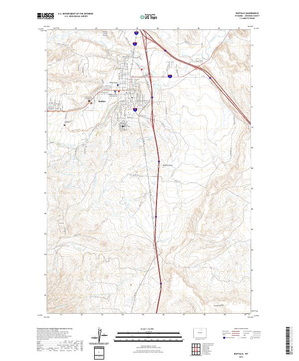 Buffalo, WY — USGS 7.5-minute topo (2021)