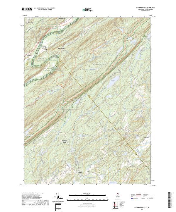 Flatbrookville, NJ-PA — USGS 7.5-minute topo (2023)