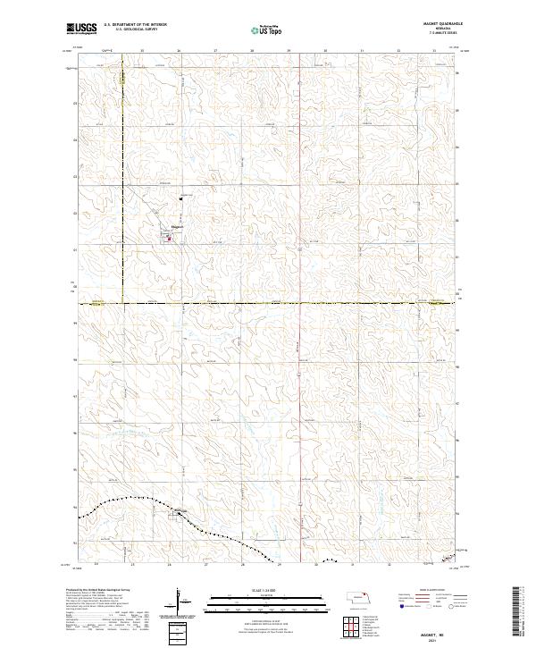 Magnet, NE — USGS 7.5-minute topo (2021)