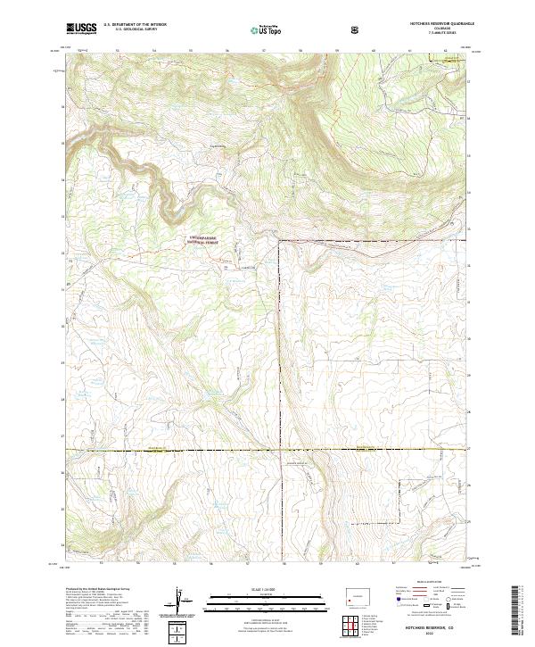 Hotchkiss Reservoir, CO — USGS 7.5-minute topo (2022)