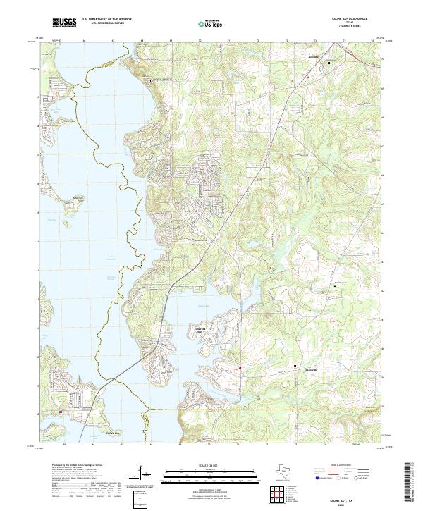 Saline Bay, TX — USGS 7.5-minute topo (2022)