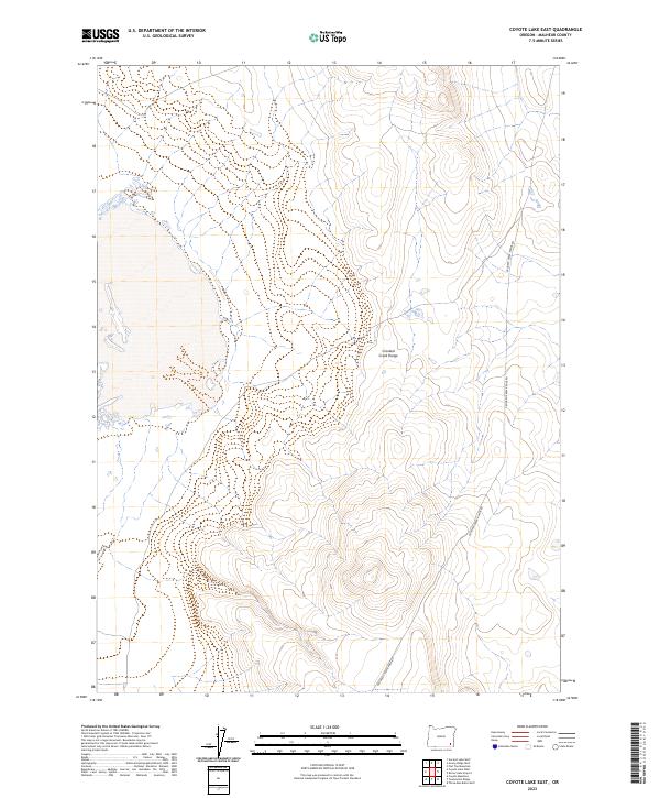 Coyote Lake East, OR — USGS 7.5-minute topo (2023)