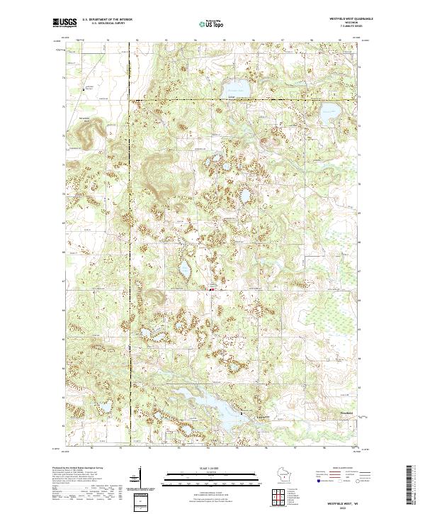 Westfield West, WI — USGS 7.5-minute topo (2022)