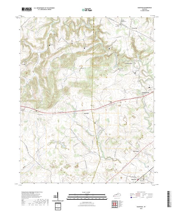 Olmstead, KY — USGS 7.5-minute topo (2022)