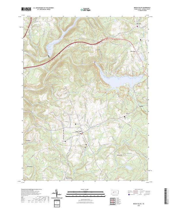 Brush Valley, PA — USGS 7.5-minute topo (2023)