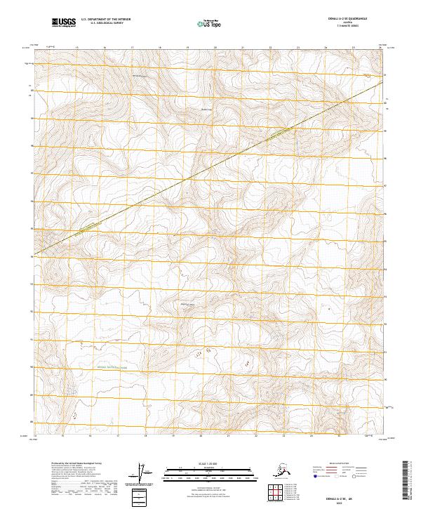 Denali A-2 SE, AK — USGS 7.5-minute topo (2023)