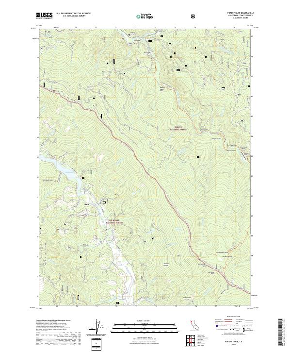 Forest Glen, CA — USGS 7.5-minute topo (2022)