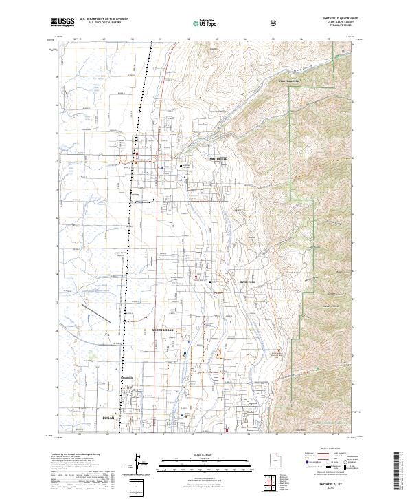 Smithfield, UT — USGS 7.5-minute topo (2023)
