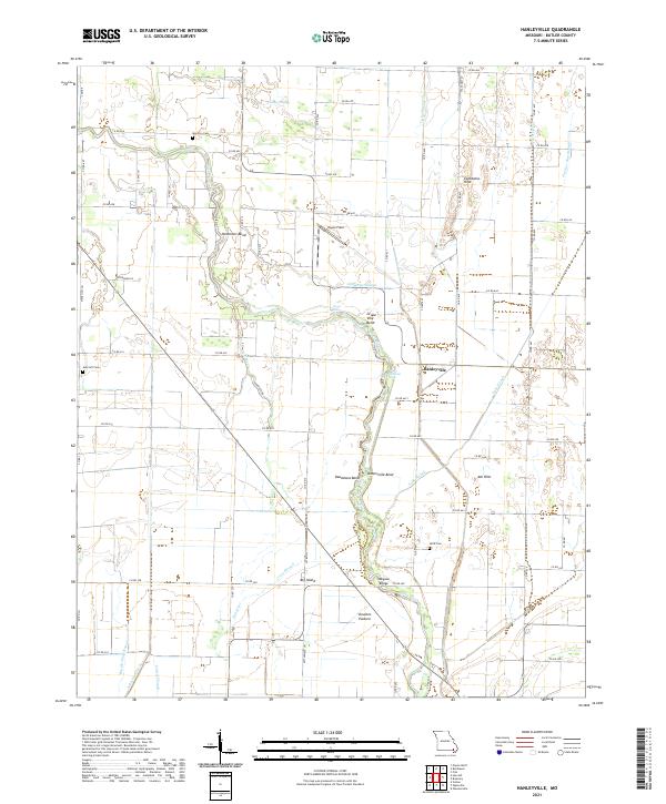 Hanleyville, MO — USGS 7.5-minute topo (2021)