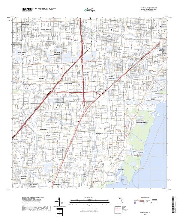 South Miami, FL — USGS 7.5-minute topo (2024)