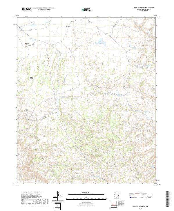 Point of Pines East, AZ — USGS 7.5-minute topo (2021)