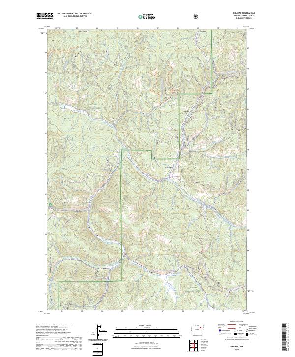 Granite, OR — USGS 7.5-minute topo (2024)