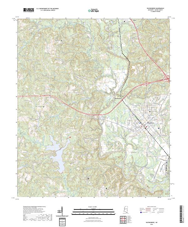 Waynesboro, MS — USGS 7.5-minute topo (2024)