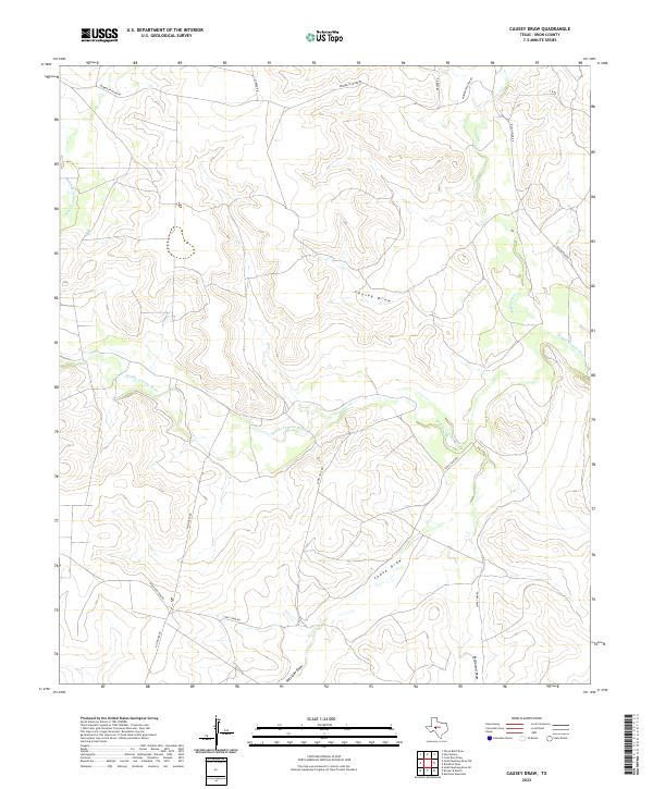 Causey Draw, TX — USGS 7.5-minute topo (2022)