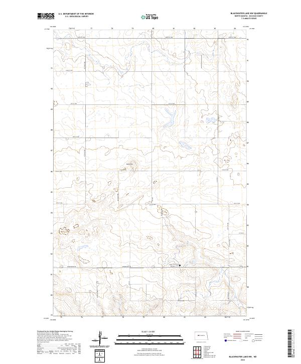 Blackwater Lake NW, ND — USGS 7.5-minute topo (2024)