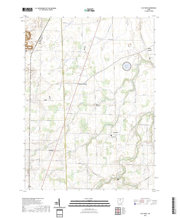 Flat Rock, OH — USGS 7.5-minute topo (2023)