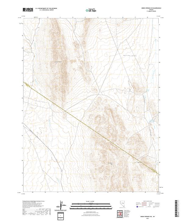 Green Springs SW, NV — USGS 7.5-minute topo (2021)