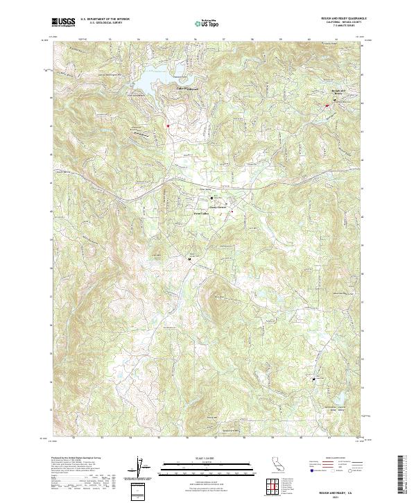 Rough And Ready, CA — USGS 7.5-minute topo (2021)