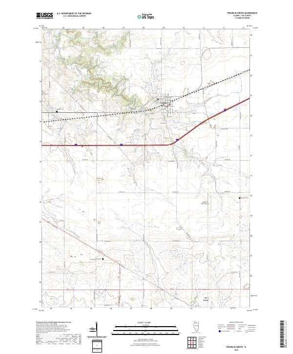 Franklin Grove, IL — USGS 7.5-minute topo (2024)