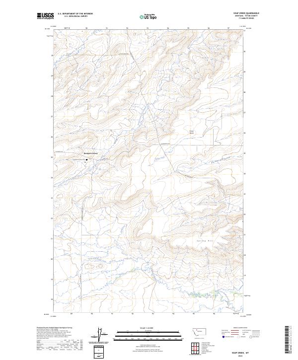 Soap Creek, MT — USGS 7.5-minute topo (2024)